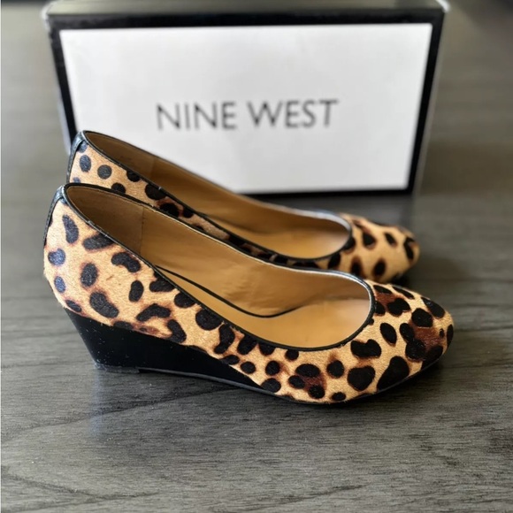NEW IN BOX - Nine West Wedges size 6.5 Leopard print - Picture 7 of 7